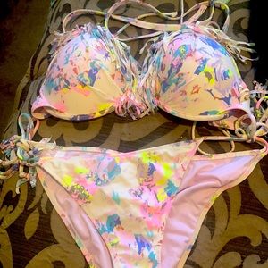 Victoria Secret Swim! Fringe! Push-up halter.